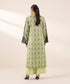 Women's RTW Textured Lawn Green Embroidered A-Line Shirt